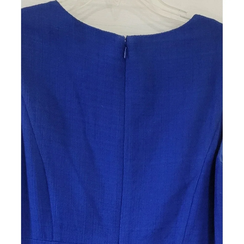 Chadwicks Royal Blue‎ Dress and Coat Set 2pc Textured Sheath Jacket 16P